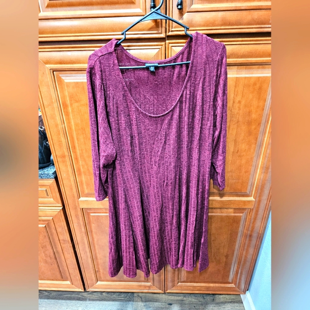 Torrid Burgundy 3/4 Sleeve Dress #264